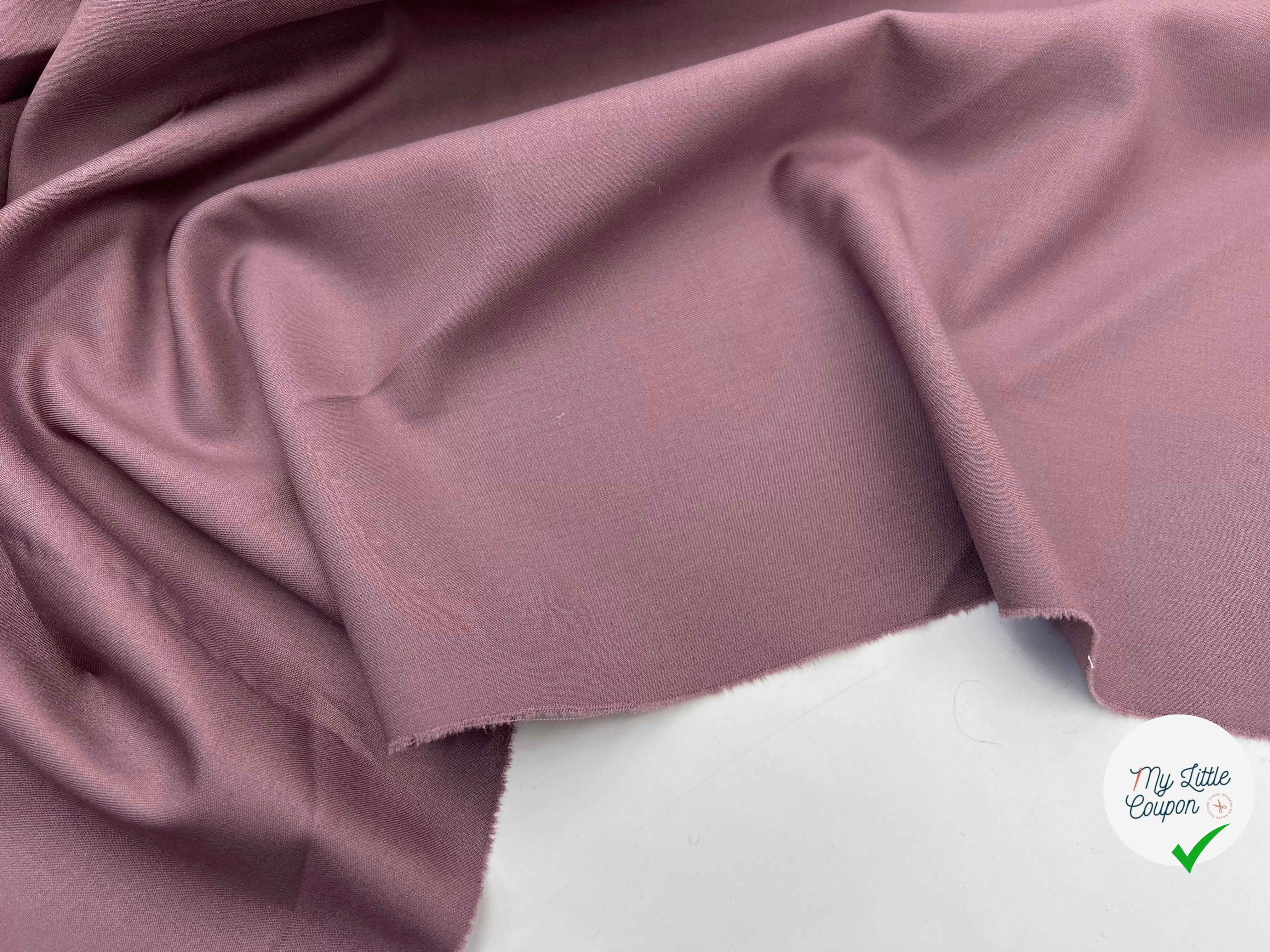 DRAPERIE SERGÉE GRIS ROSÉ - My Little Coupon - tissu - coudre