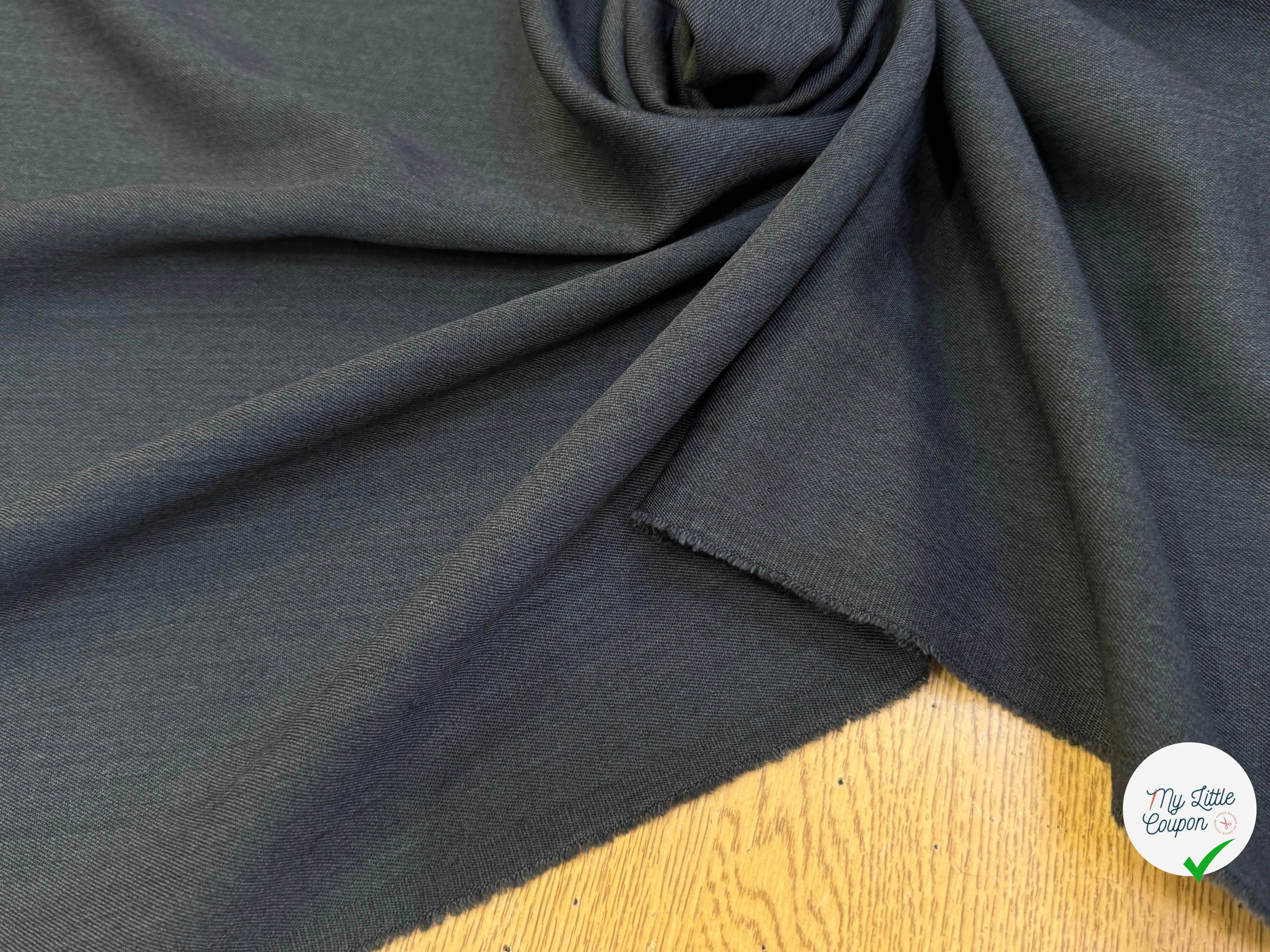 DRAPERIE SERGÉE POLYLAINE ÉLÉGANTE GRIS FON - My Little Coupon