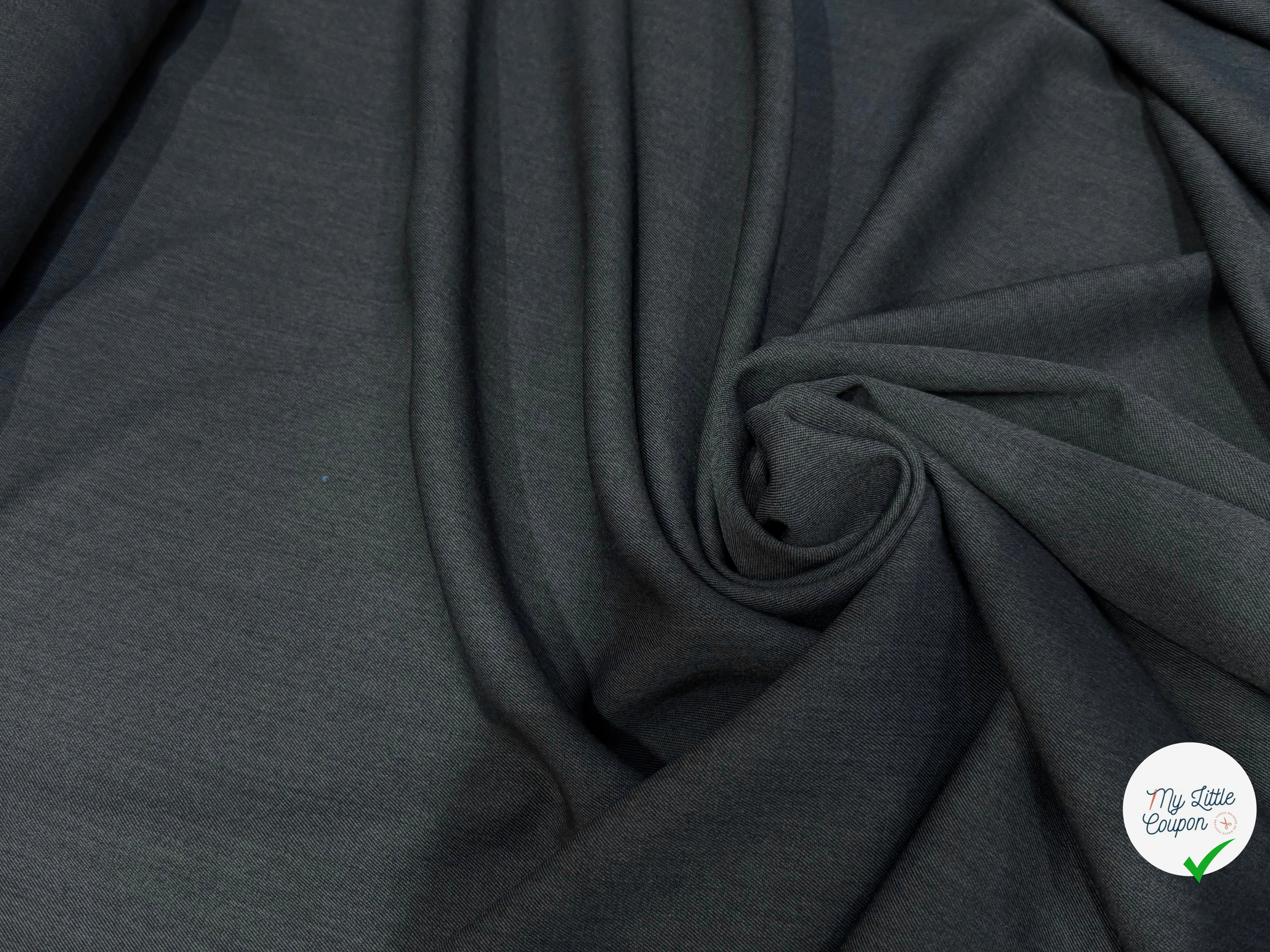DRAPERIE SERGÉE POLYLAINE ÉLÉGANTE GRIS FON - My Little Coupon