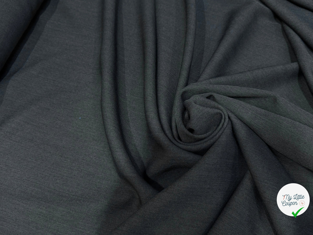 DRAPERIE SERGÉE POLYLAINE ÉLÉGANTE GRIS FON - My Little Coupon