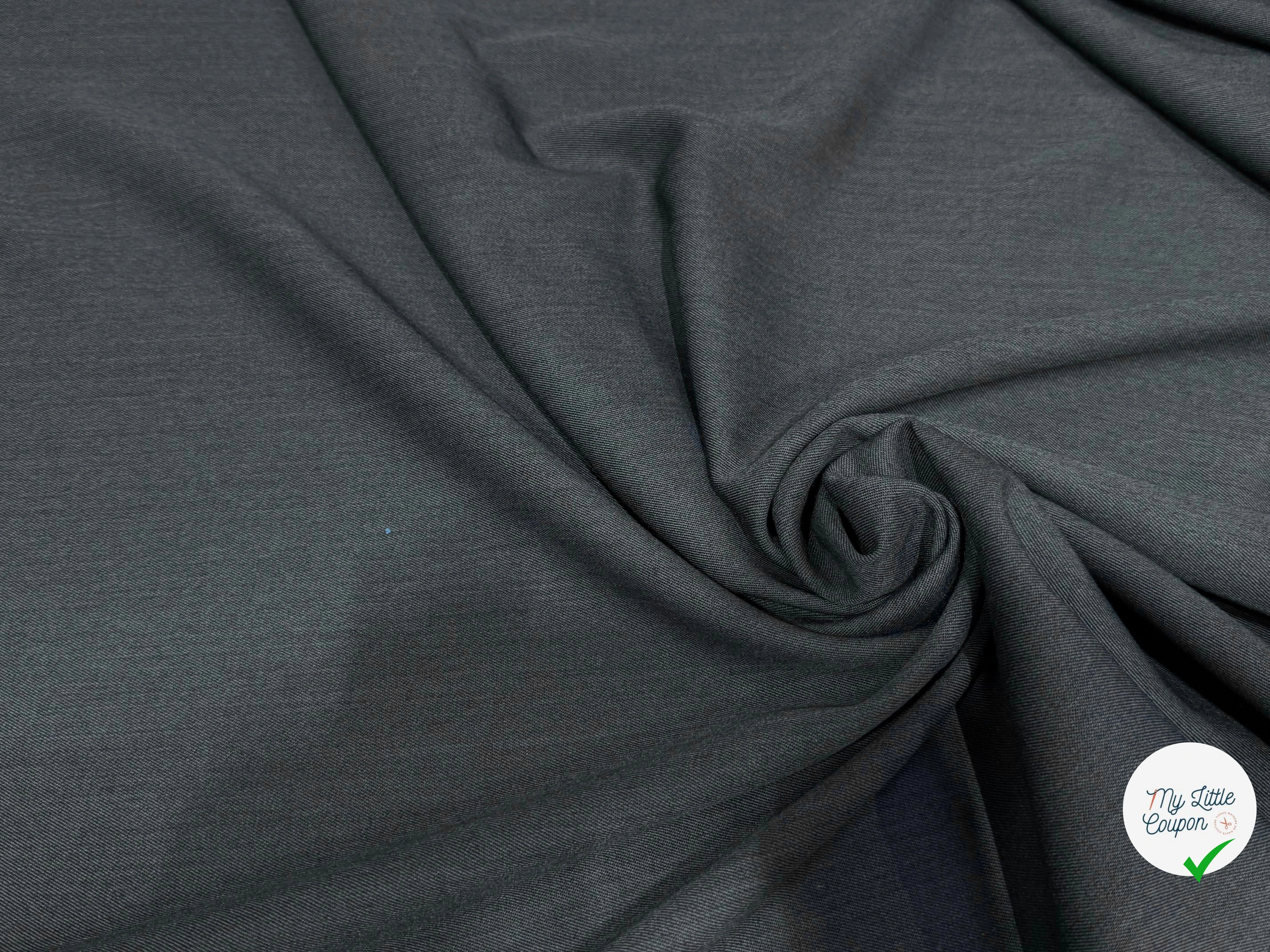 DRAPERIE SERGÉE POLYLAINE ÉLÉGANTE GRIS FON - My Little Coupon