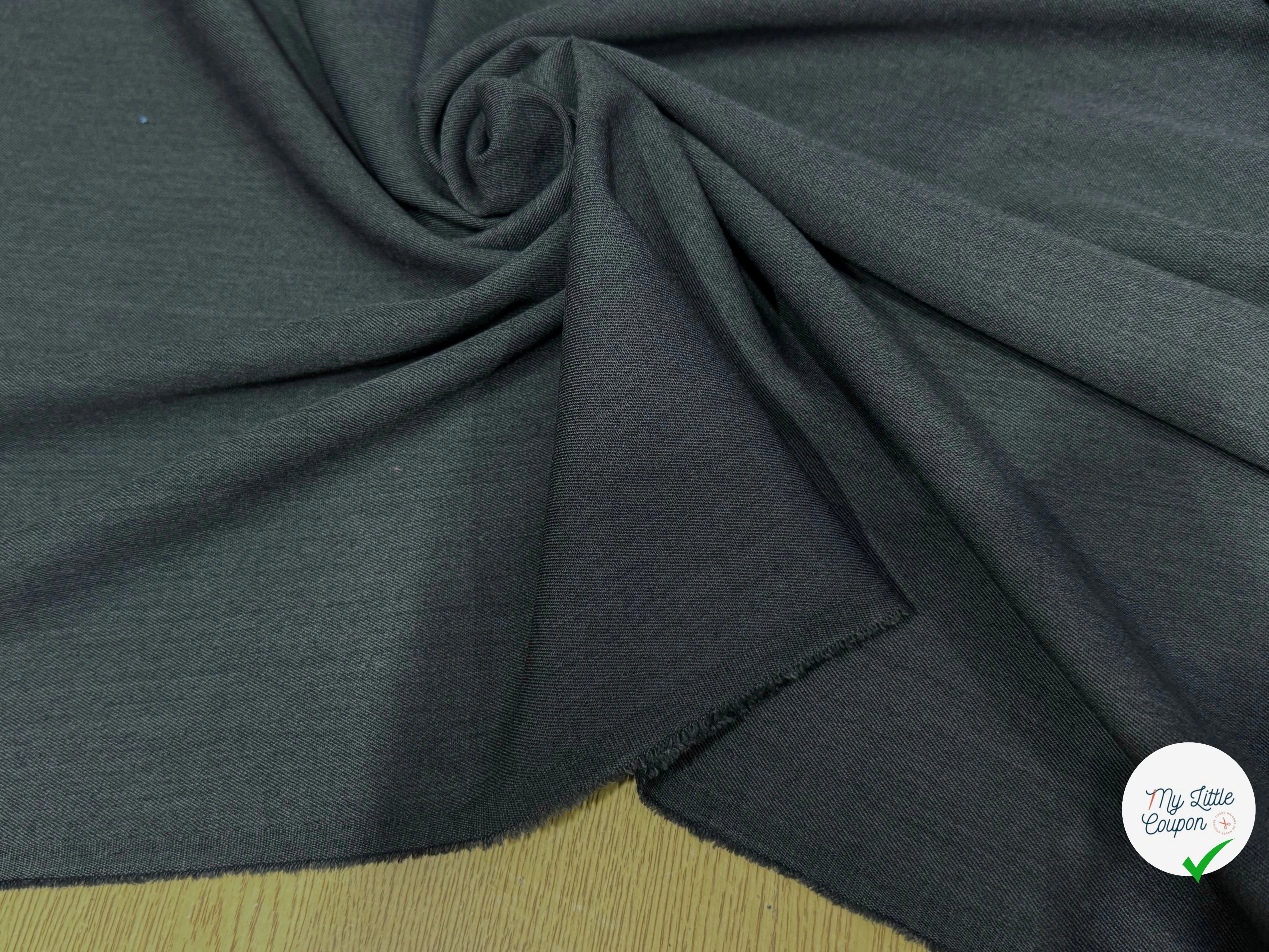 DRAPERIE SERGÉE POLYLAINE ÉLÉGANTE GRIS FON - My Little Coupon