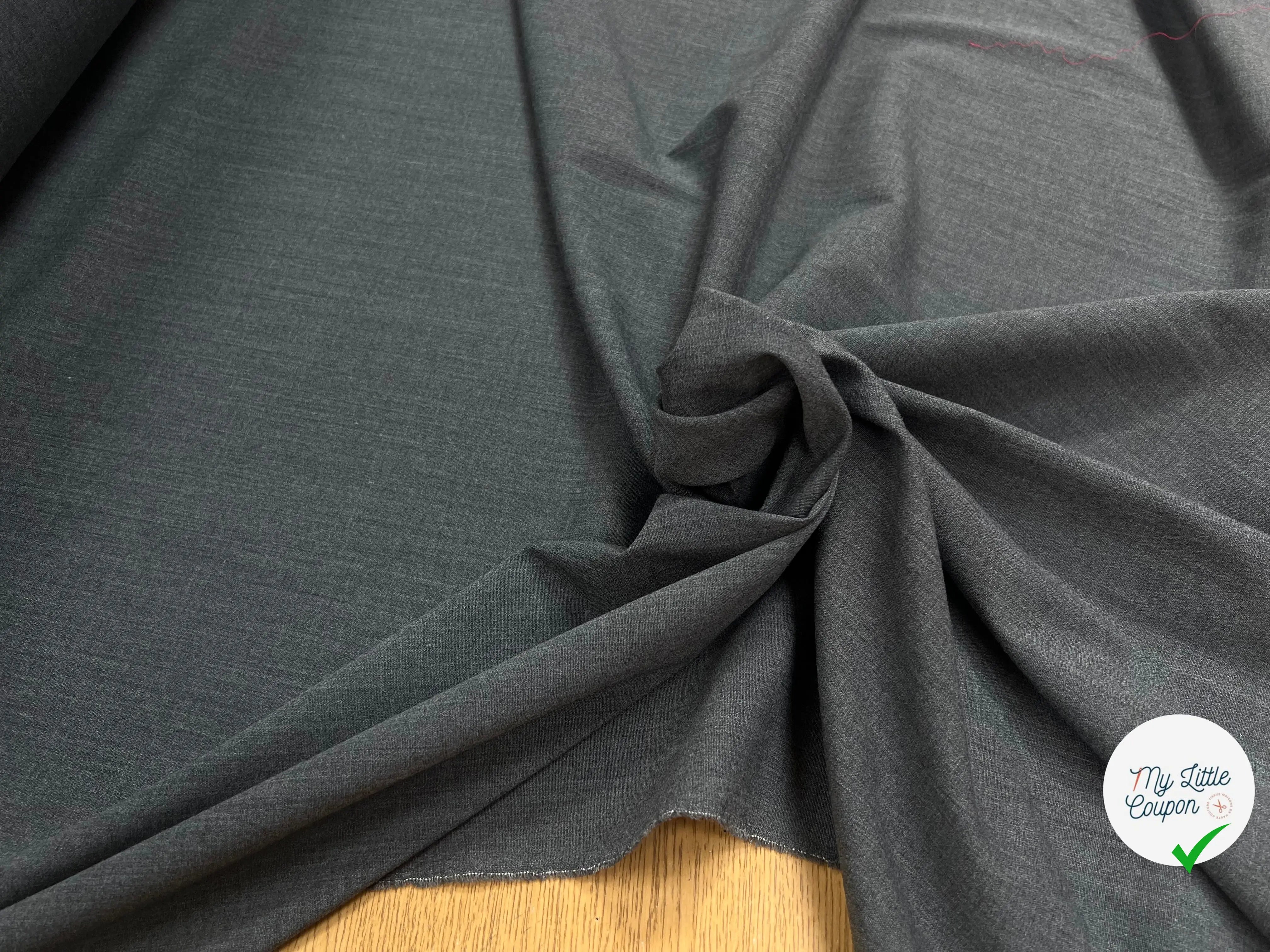 DRAPERIE STRETCH DE LAINE GRIS CHINÉE - My Little Coupon