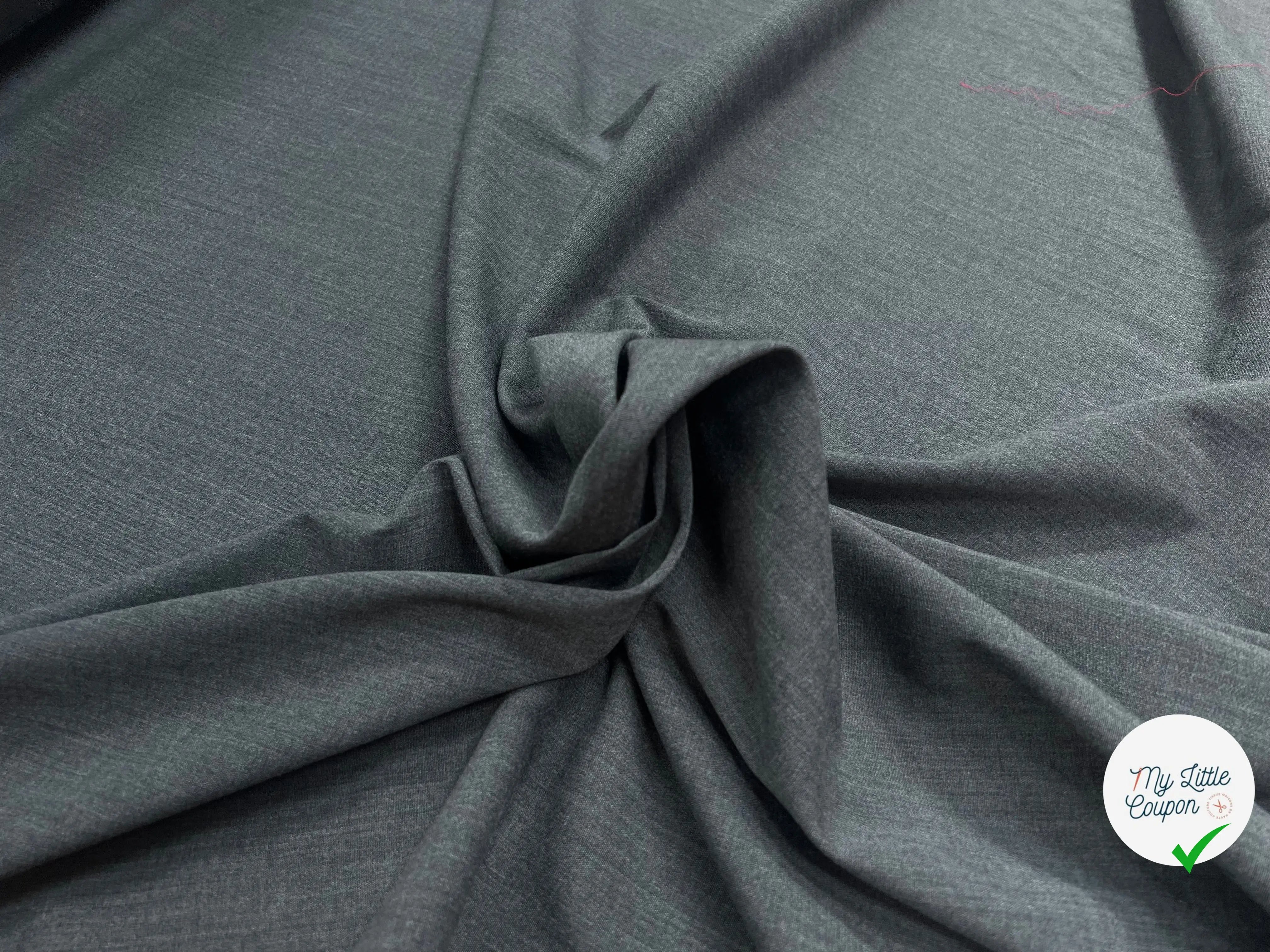 DRAPERIE STRETCH DE LAINE GRIS CHINÉE - My Little Coupon