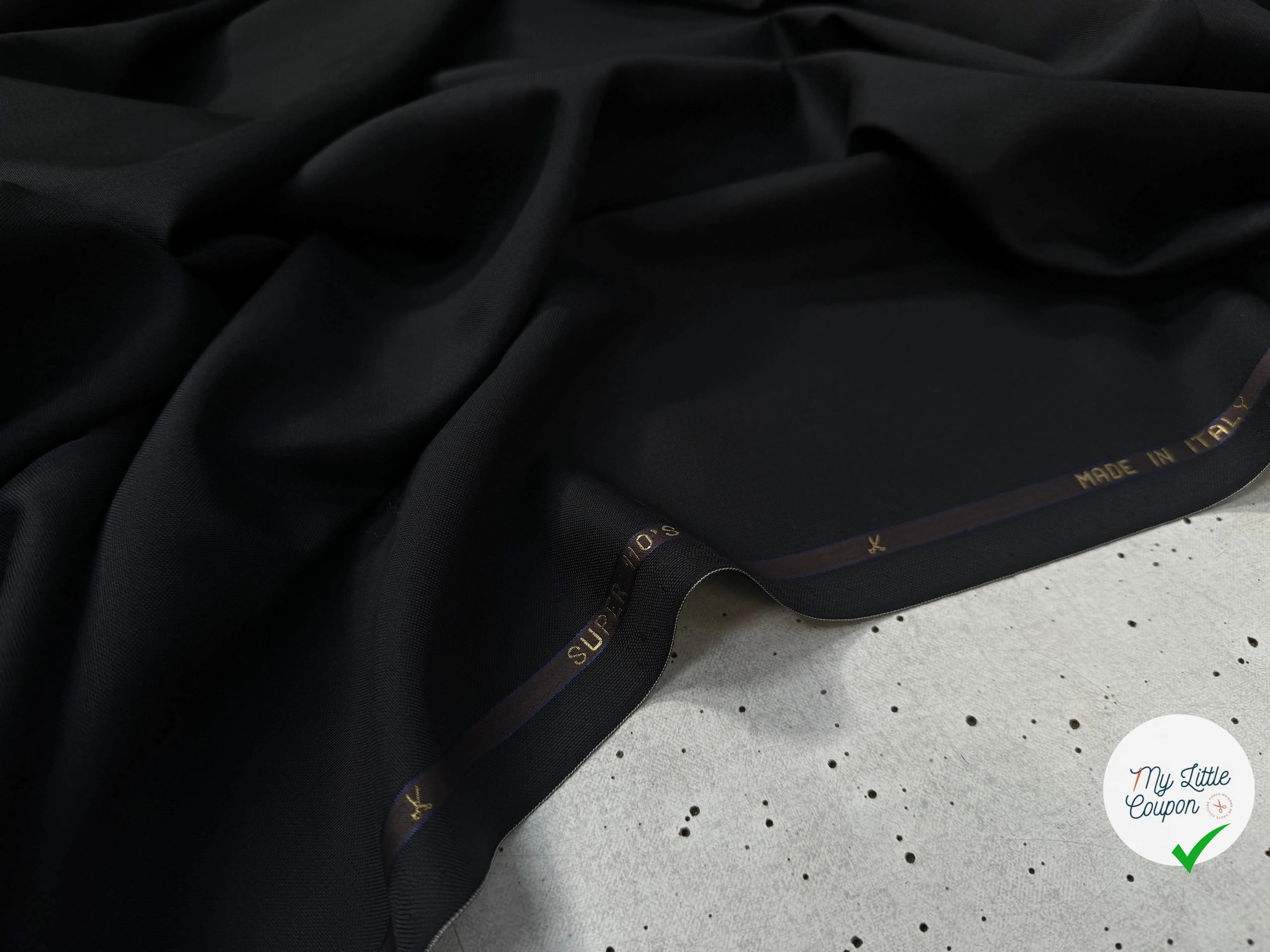 DRAPERIE SUPER 110 VITALE BARBERIS UNI NOIR - My Little Coupon
