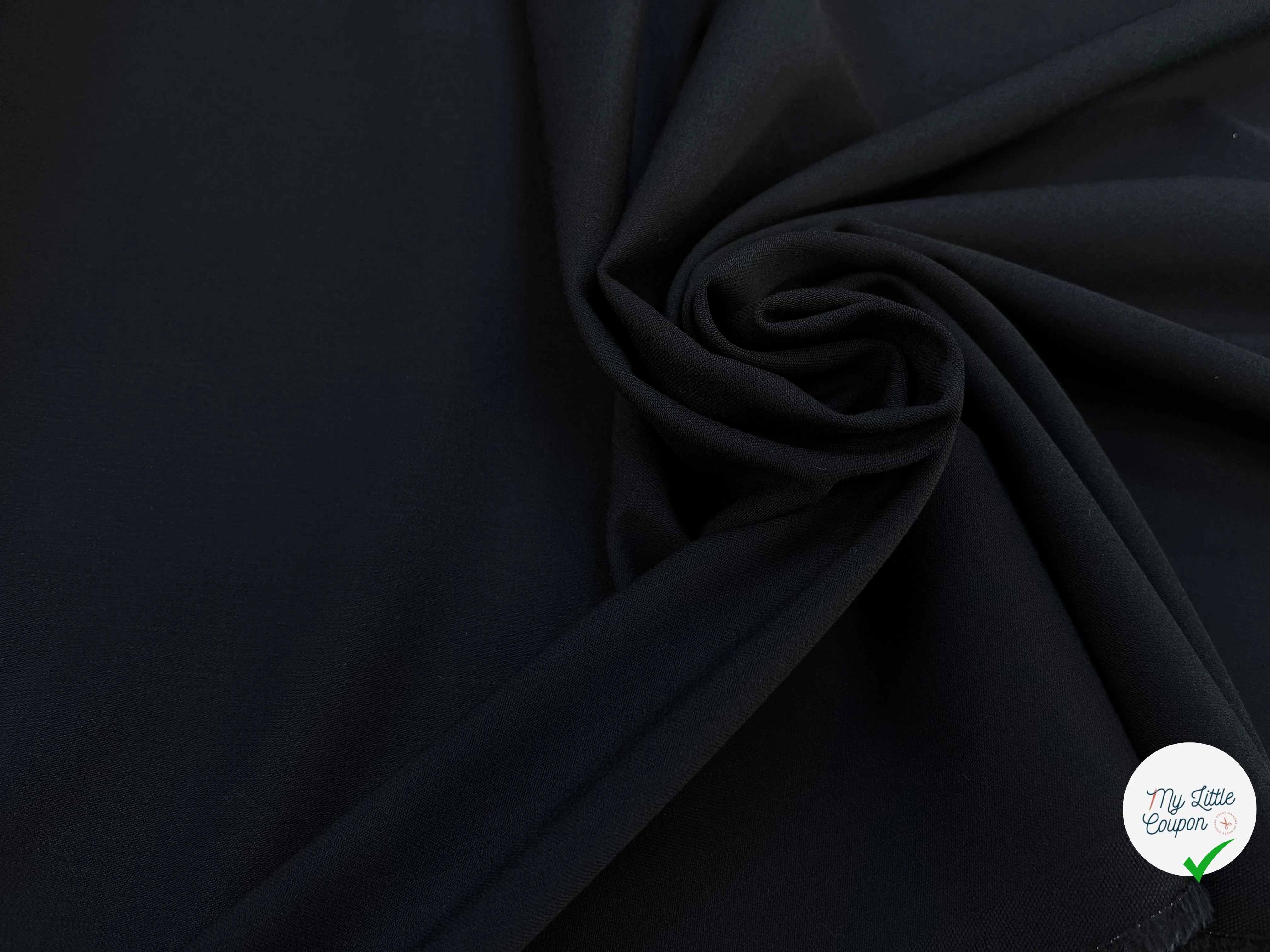 DRAPERIE VISCOSE LAINE NOIR 40% LAINE 56% VISCOSE - My Little Coupon