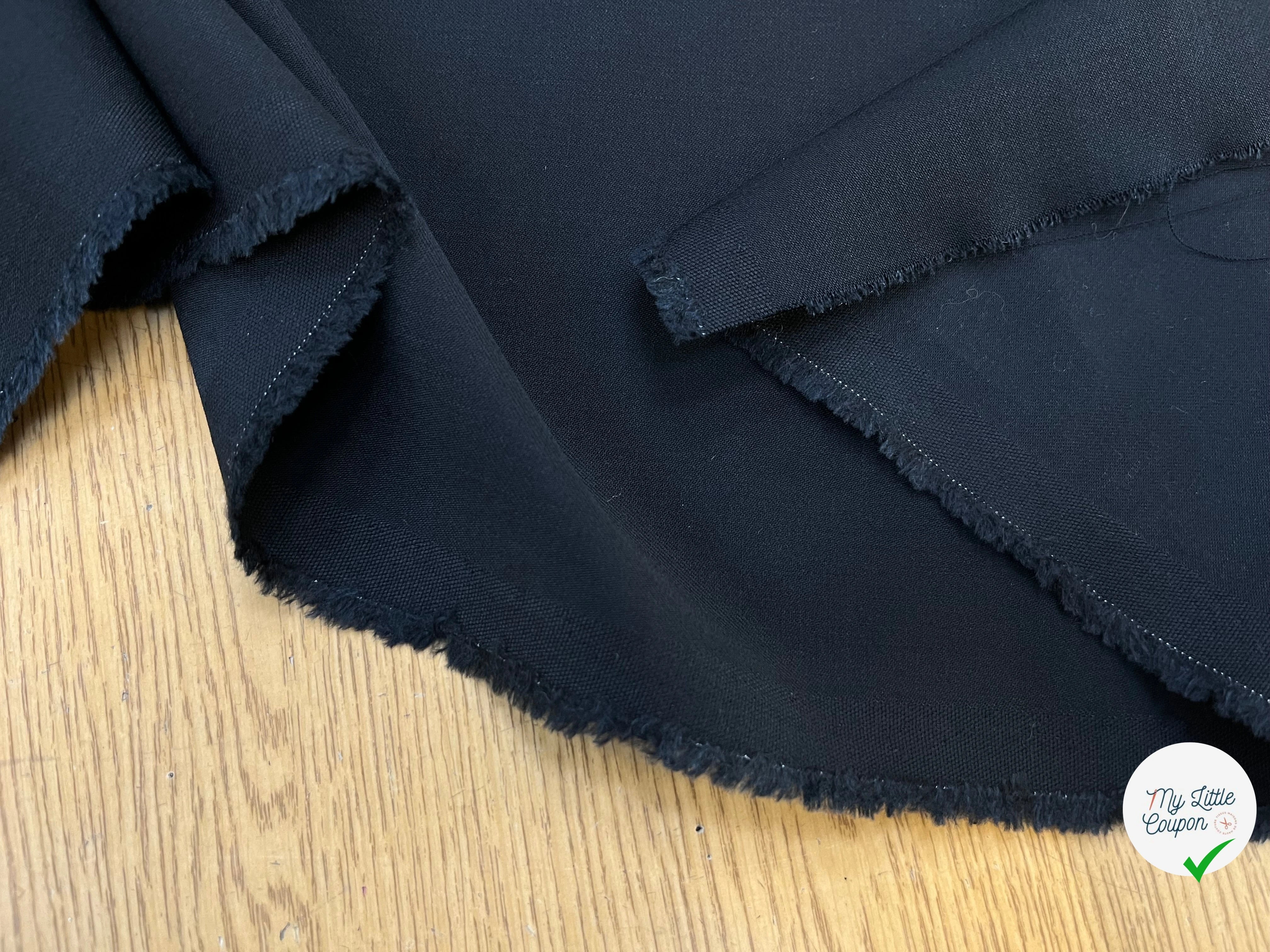DRAPERIE VISCOSE LAINE NOIR 40% LAINE 56% VISCOSE - My Little Coupon