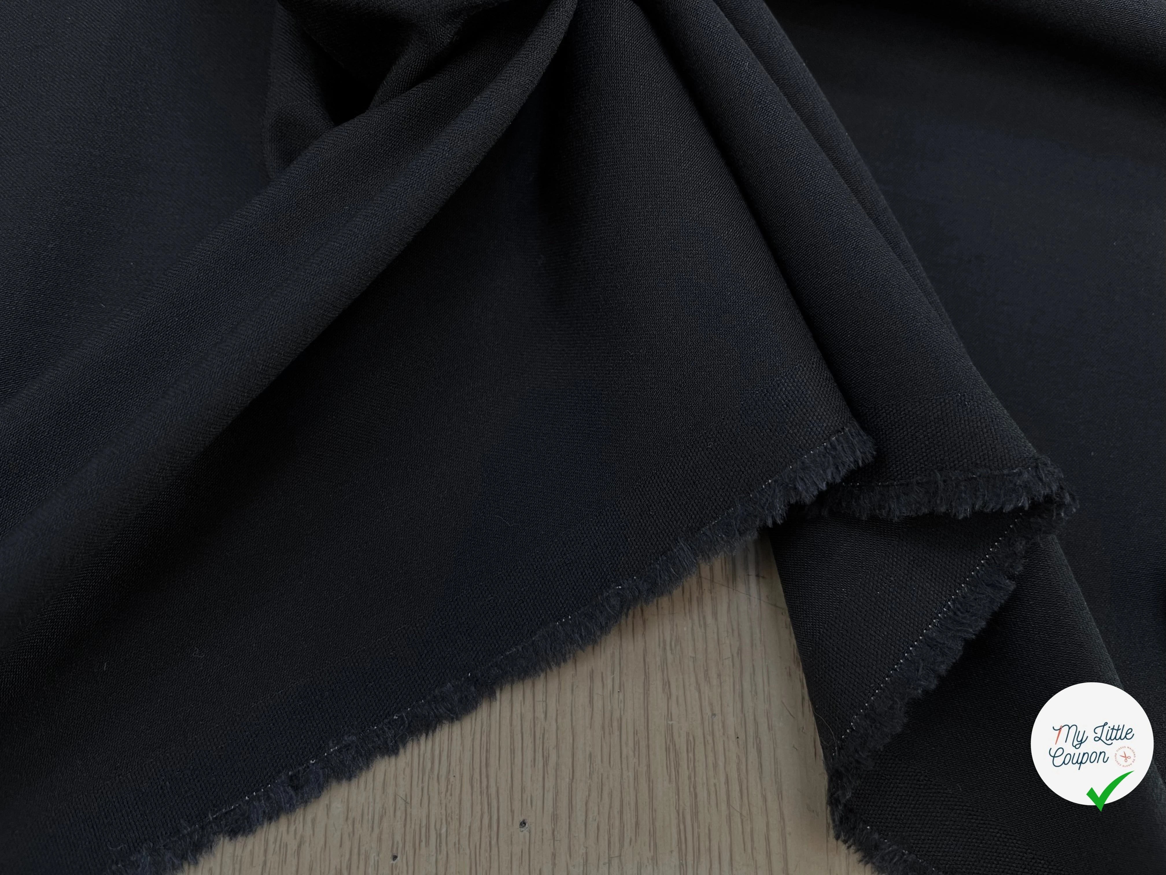 DRAPERIE VISCOSE LAINE NOIR 40% LAINE 56% VISCOSE - My Little Coupon