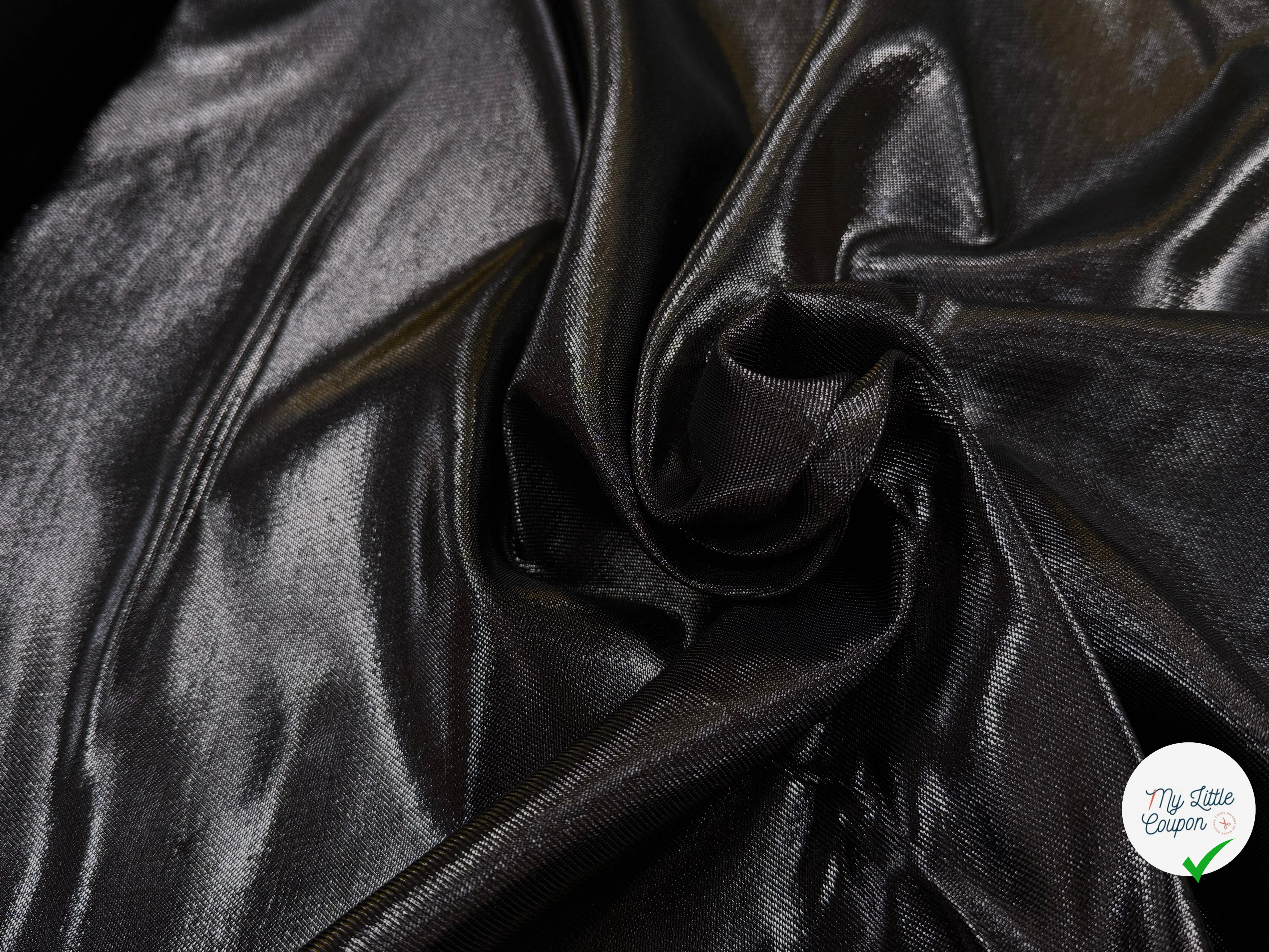 DRILL CHANGEANT POLYVISCOSE SHINY NOIR - My Little Coupon