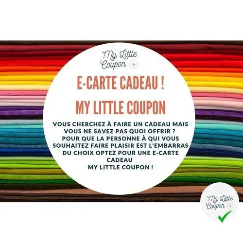 E-Carte Cadeau 300€ - My Little Coupon - tissu - coudre