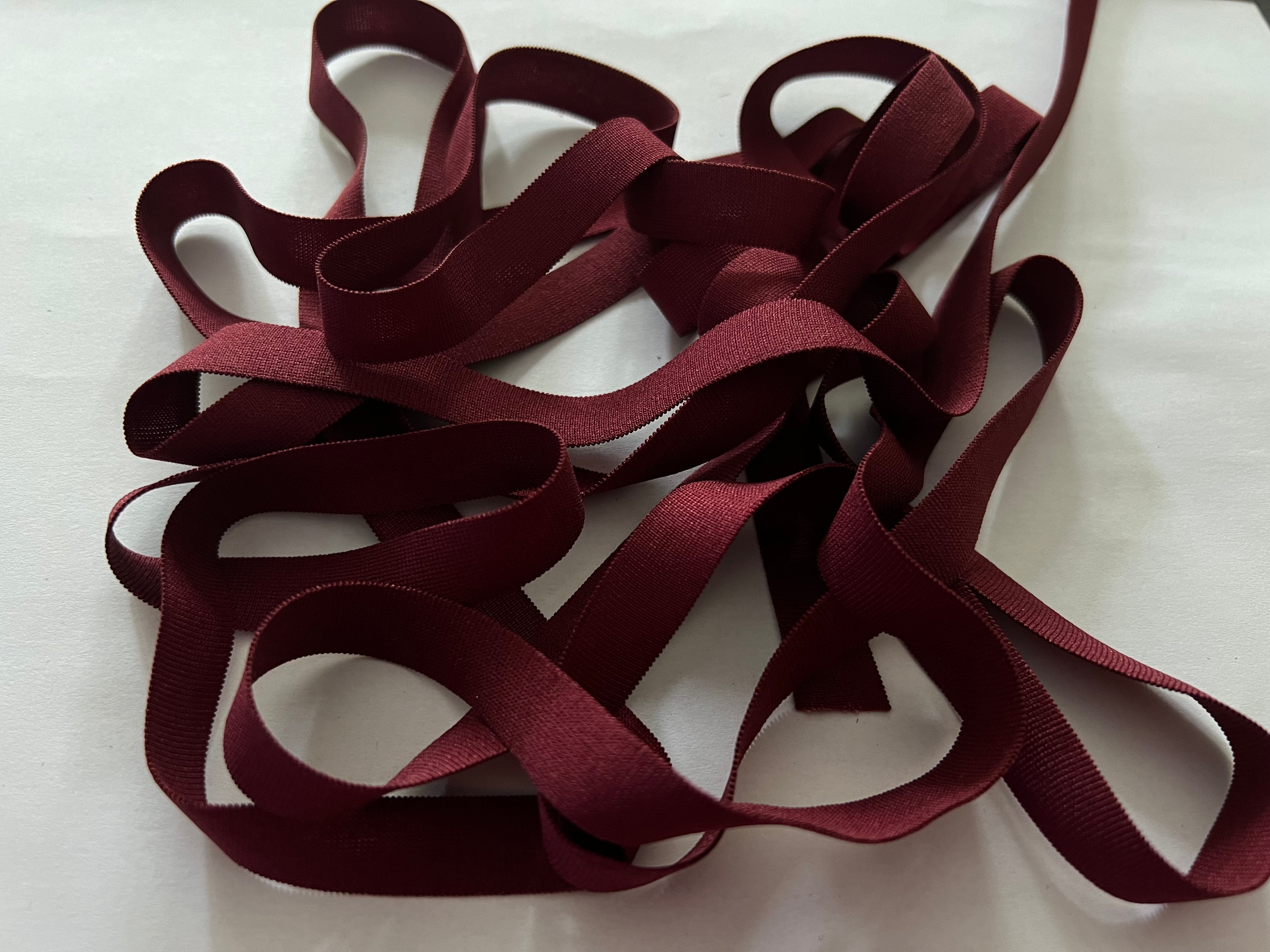 ÉLASTIQUE PLAT LINGERIE BORDEAUX 12mm - My Little Coupon