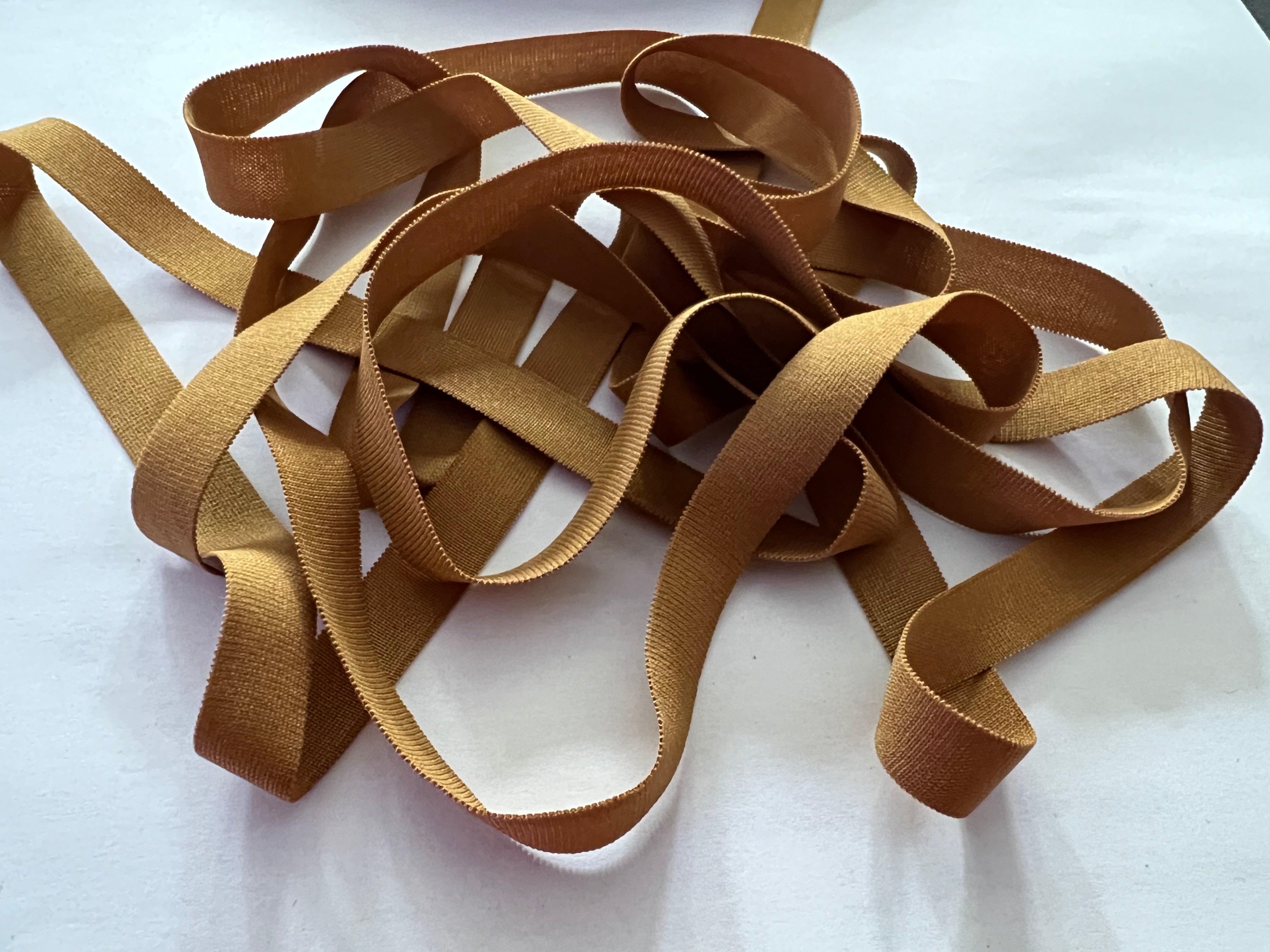 ÉLASTIQUE PLAT LINGERIE MOUTARDE DORÉ 12mm - My Little Coupon