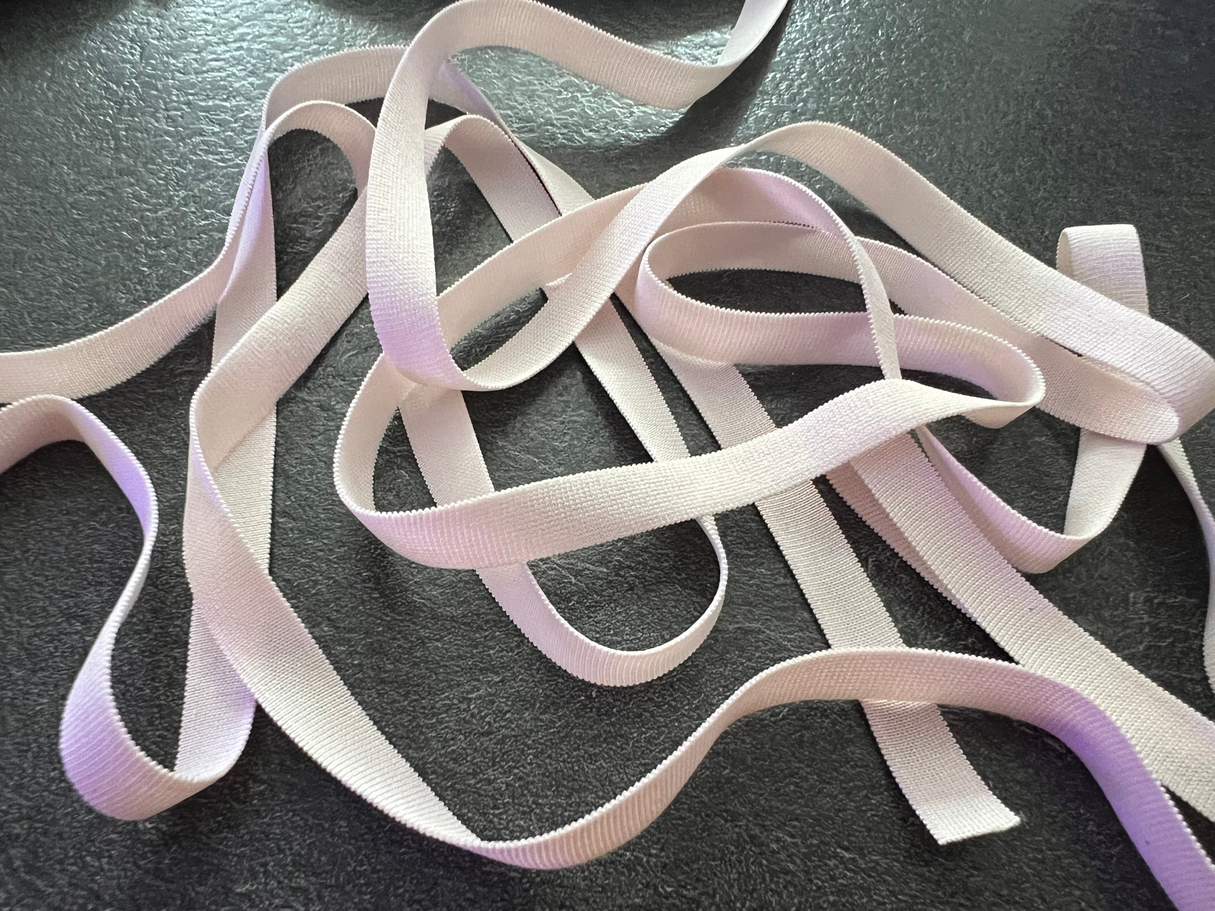 ÉLASTIQUE PLAT LINGERIE ROSE TRÈS PÂLE 9mm - My Little Coupon