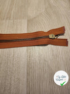 FERMETURE RIRI METAL SÉPARABLE 90CM MARRON NOISETTE - My Little Coupon