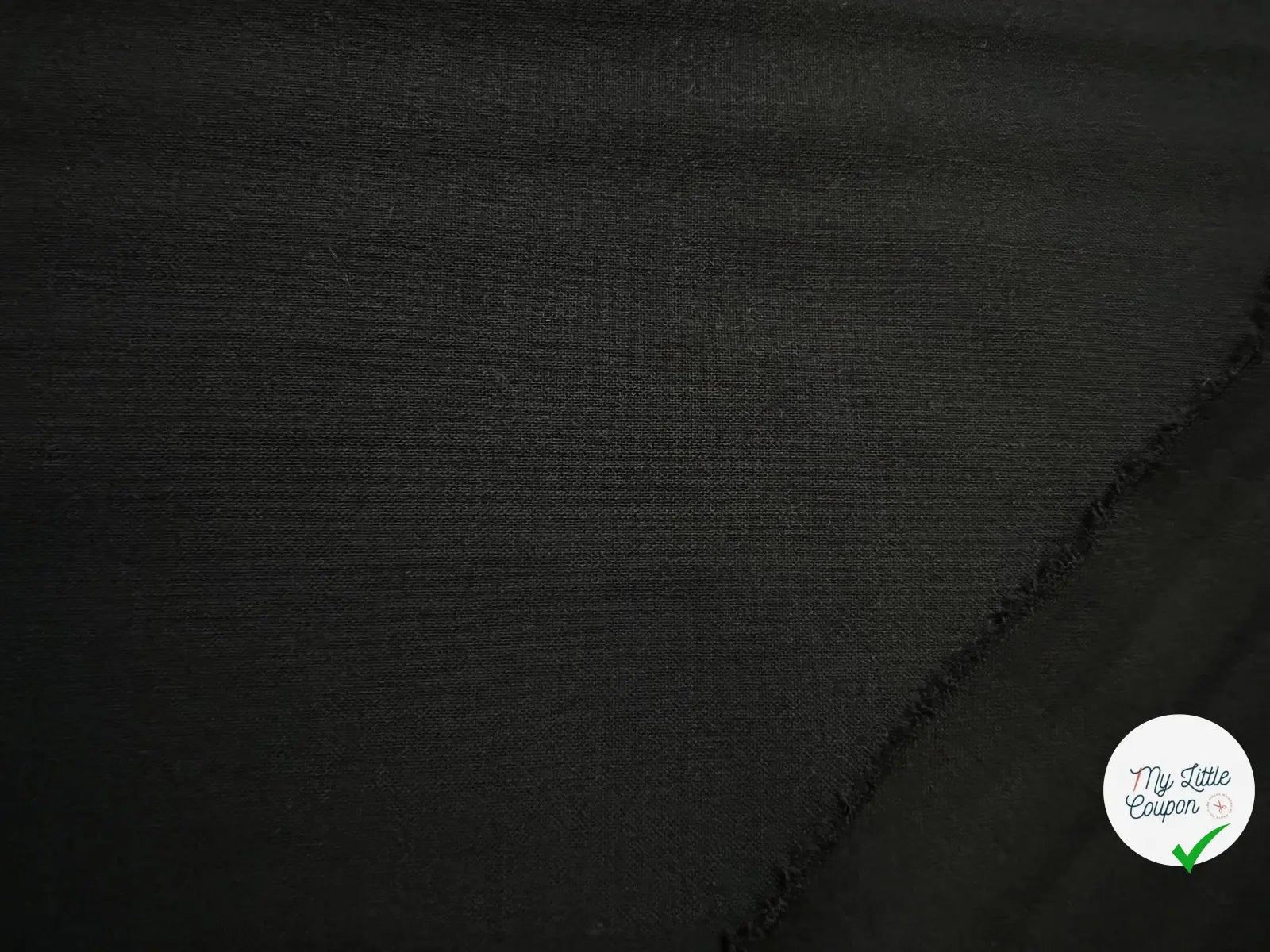 ÉTAMINE POLYLAINE NOIR - My Little Coupon - tissu - coudre