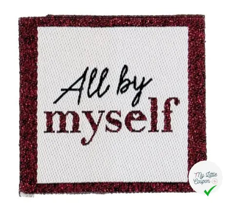 ÉTIQUETTE À COUDRE TISSÉES BOHIN - " ALL BY MYSELF " - My Little Coupon