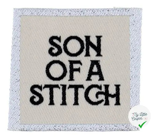 ÉTIQUETTE À COUDRE TISSÉES BOHIN - " SON OF STITCH " - My Little Coupon