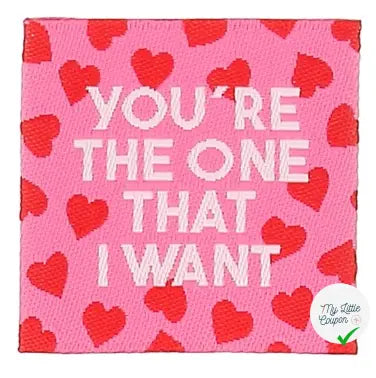 ÉTIQUETTE À COUDRE TISSÉES BOHIN - " YOU'RE THE ONE THAT I WANT" - My Little Coupon