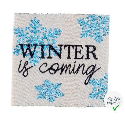 ÉTIQUETTE À COUDRE TISSÉES BOHIN - "WINTER IS COMING" - My Little Coupon