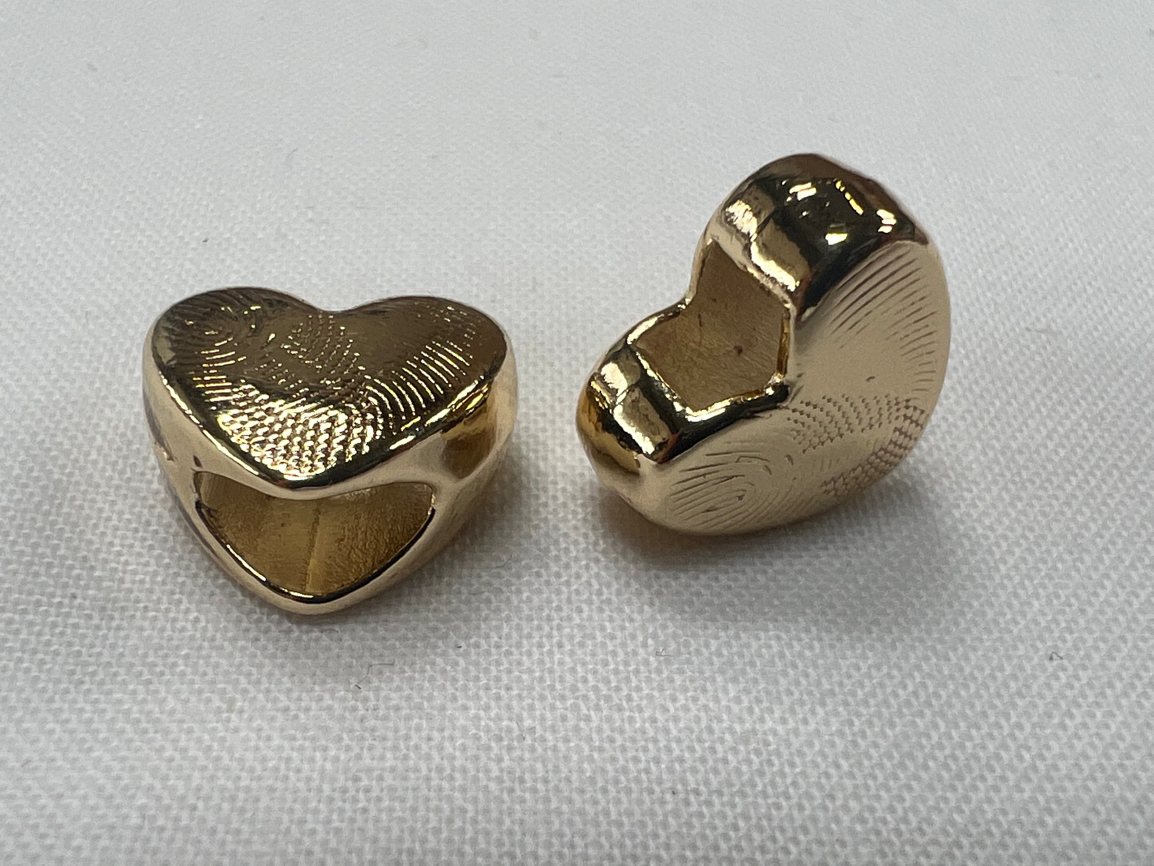 Embout de cordon coeur doré (lot de 2) - My Little Coupon