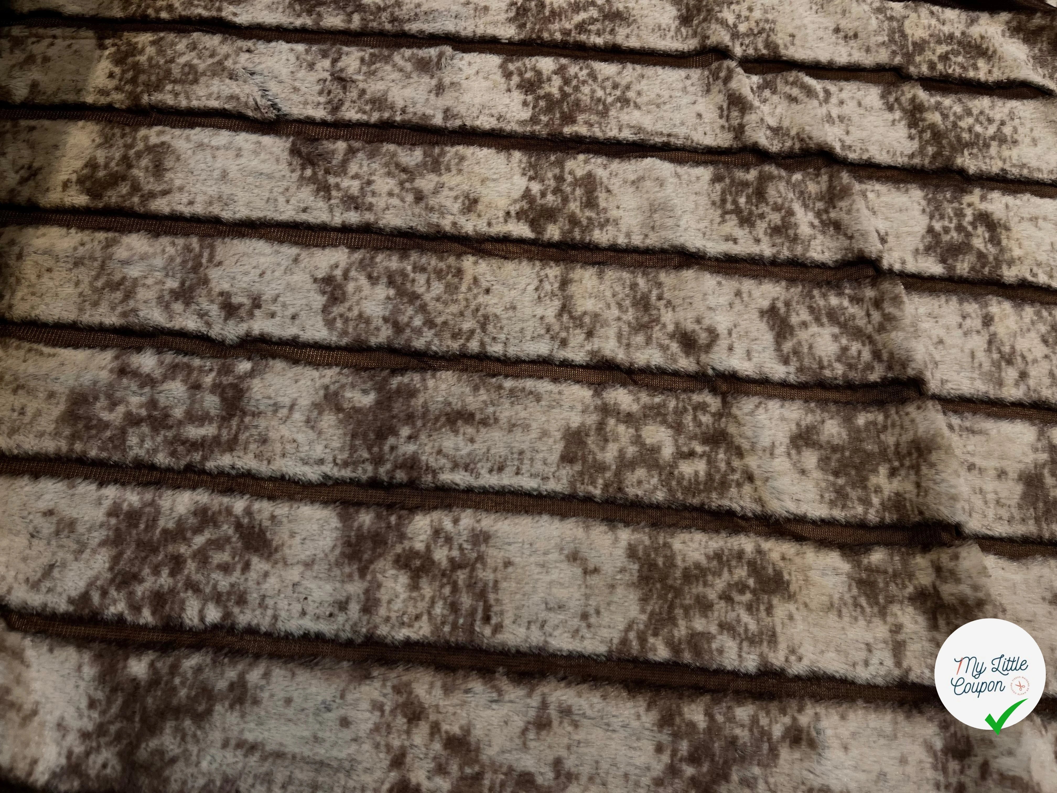 FAUSSE FOURRURE RAYURE MARRON ET BEIGE FONCÉ - My Little Coupon