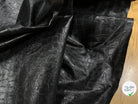 FAUX CUIR PEAU DE CROCODILLE NOIR - My Little Coupon