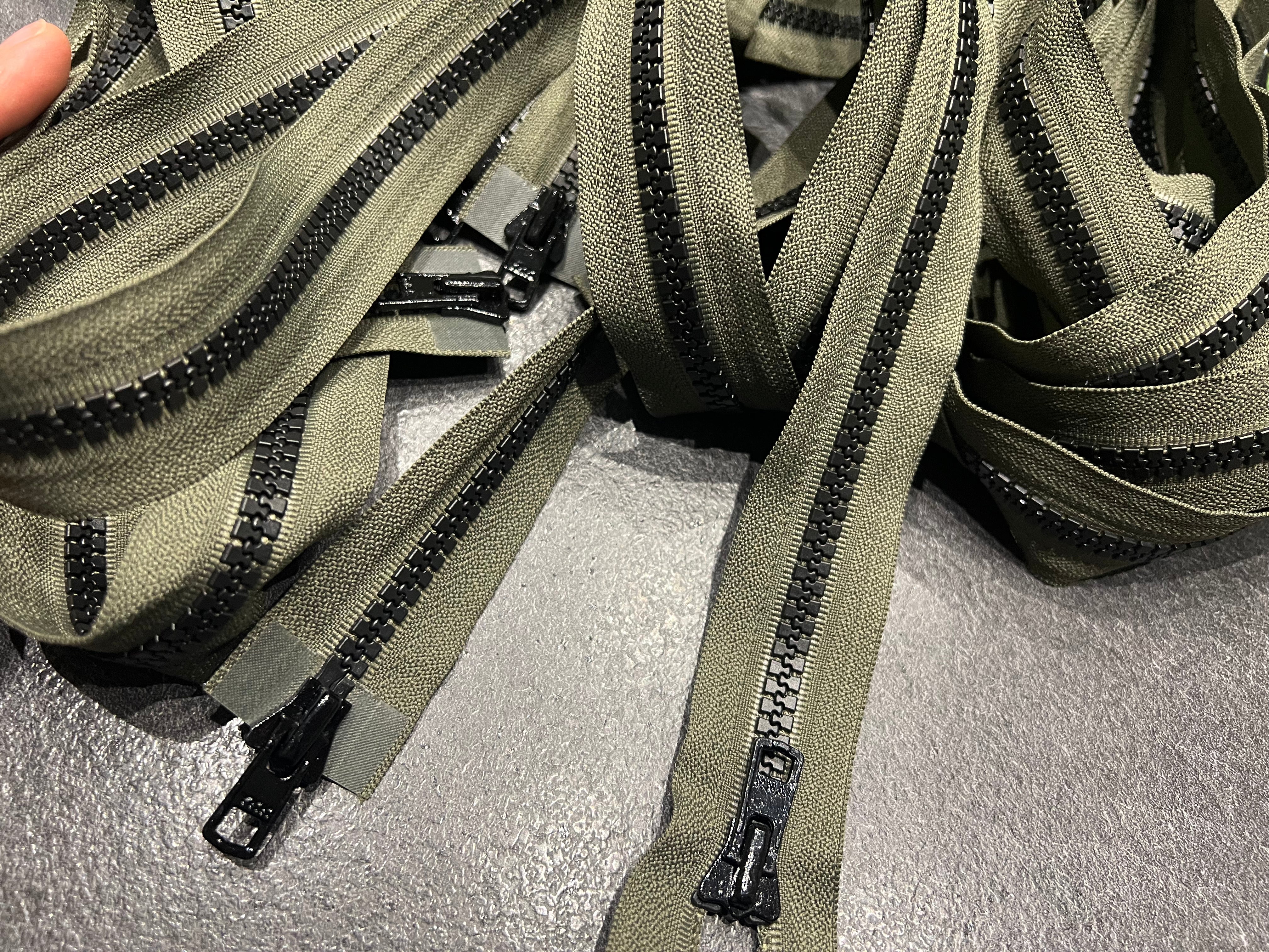 FERMETURE DOUBLE CURSEUR KAKI  100 CM - My Little Coupon