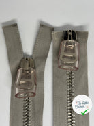 FERMETURE DOUBLE CURSEUR MÉTAL ARGENTÉ GRIS - My Little Coupon