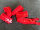 FERMETURE DOUBLE CURSEUR ROUGE COQUELICOT 100 CM - My Little Coupon
