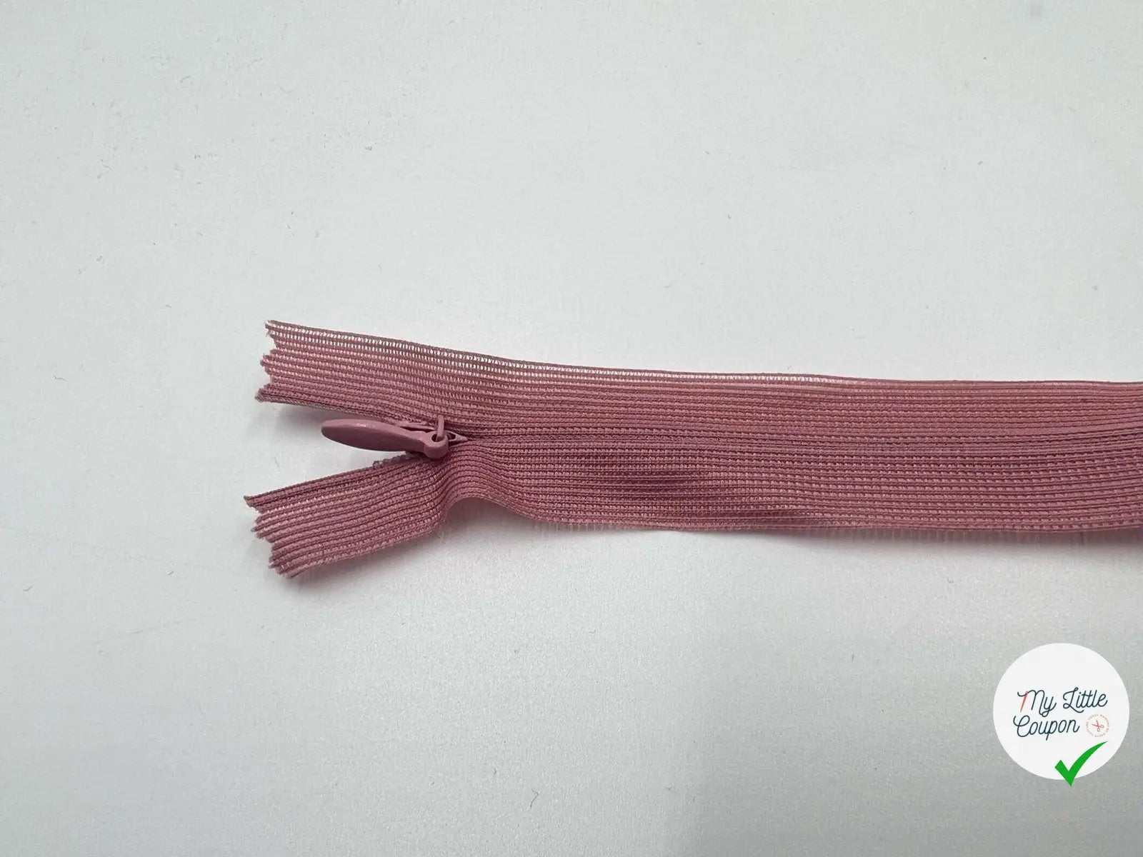 FERMETURE INVISIBLE COLORIS VIEUX ROSE 30 CM - My Little Coupon - tissu - coudre