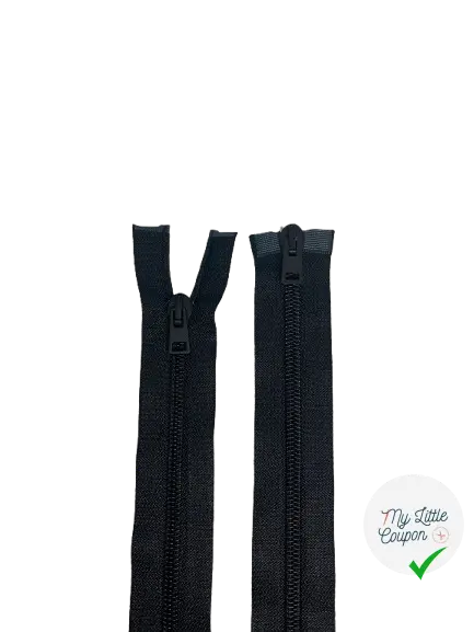 FERMETURE METAL NOIR A 2 CURSEURS 100CM - My Little Coupon
