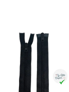 FERMETURE METAL NOIR A 2 CURSEURS 100CM - My Little Coupon