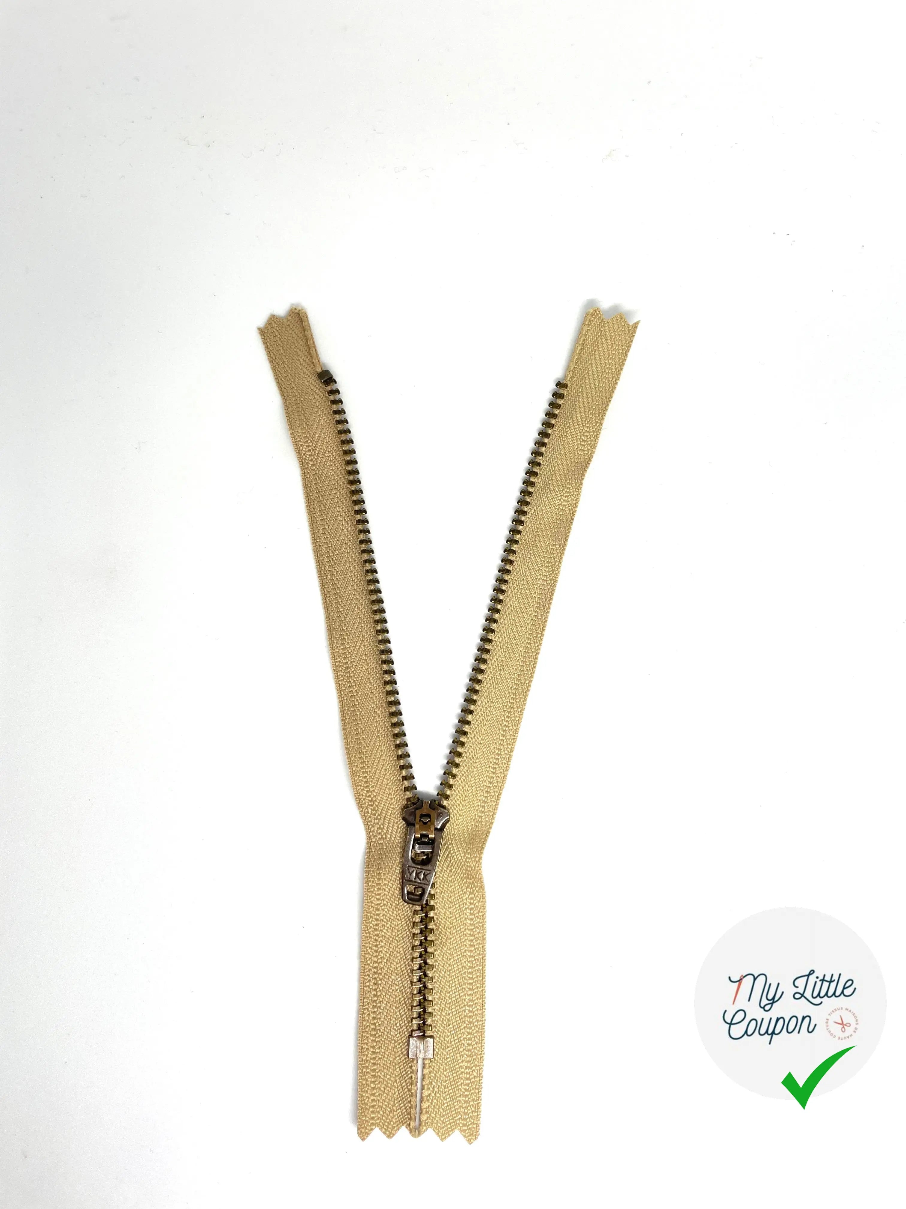 FERMETURE METAL NON SÉPARABLE 15CM COULEUR DULCEY - My Little Coupon