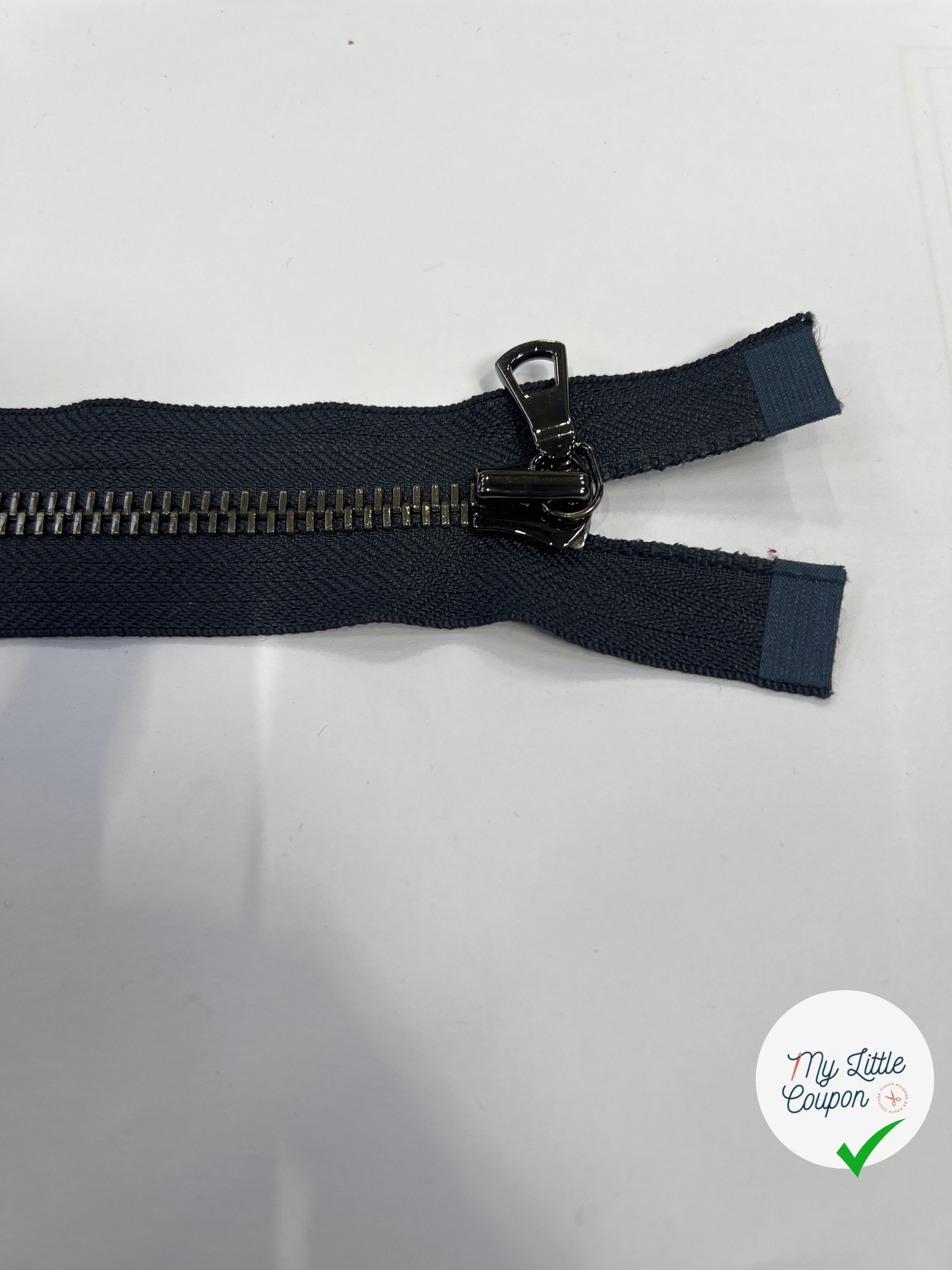 FERMETURE MÉTAL SÉPARABLE 60CM BLEU NUIT M8 - My Little Coupon