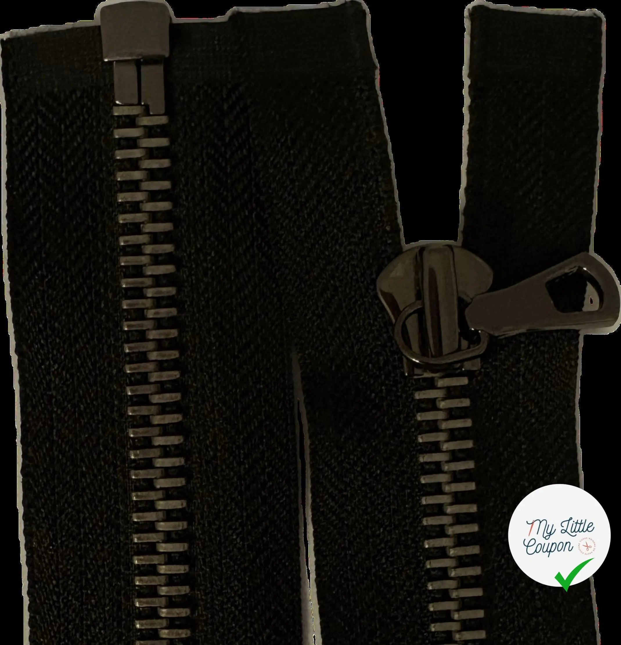 FERMETURE METAL SOMBRE SÉPARABLE 70CM NOIR - My Little Coupon