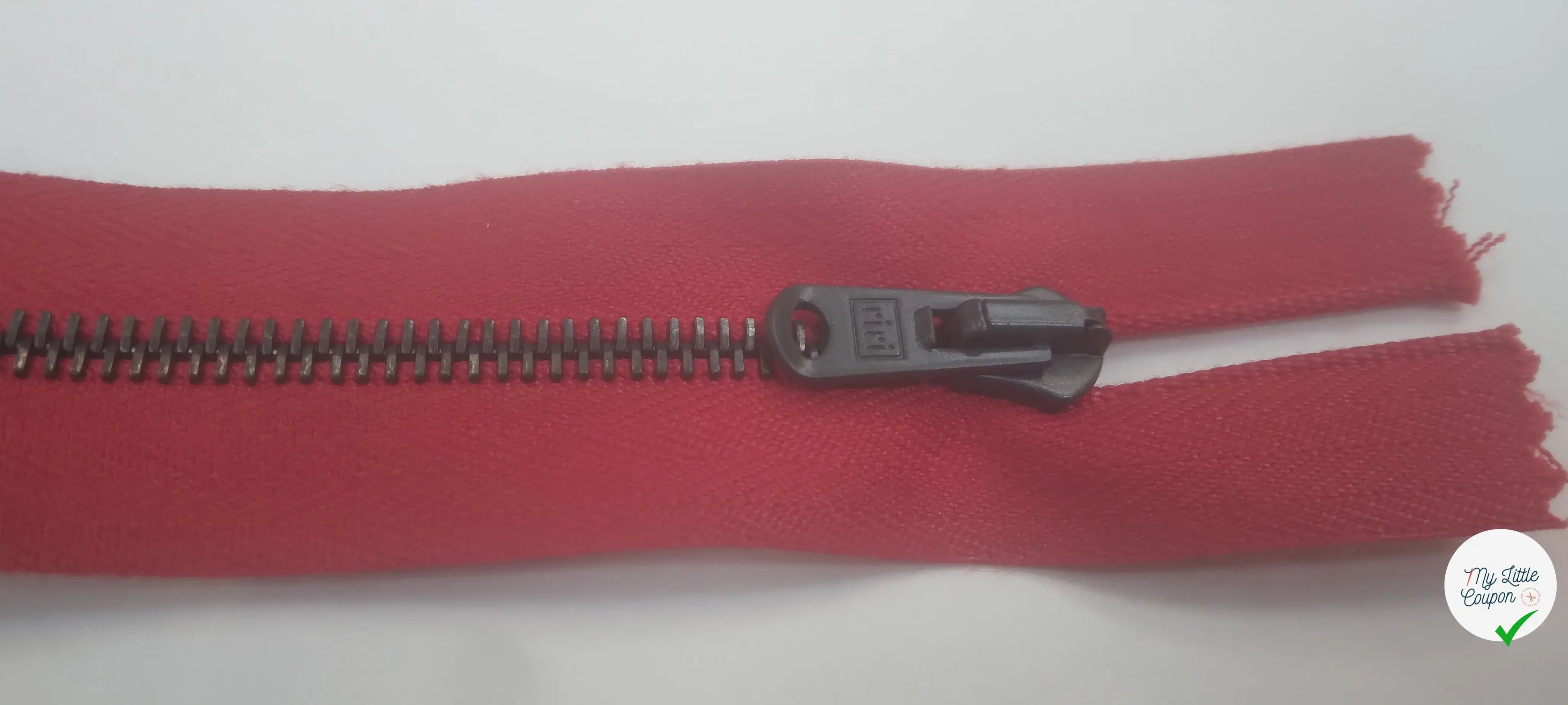 FERMETURE NON SÉPARABLE 25CM ROUGE - My Little Coupon