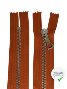 FERMETURE NON SÉPARABLE 90CM ORANGE CITROUILLE - My Little Coupon