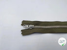 FERMETURE NON SÉPARABLE MÉTAL ARGENT COLORIS KAKI 15CM - My Little Coupon - tissu - coudre