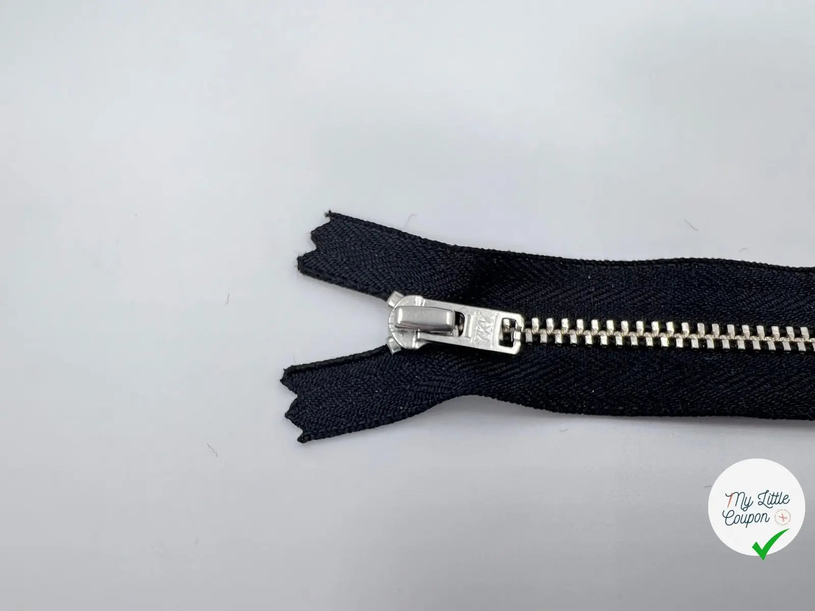 FERMETURE NON SÉPARABLE MÉTAL ARGENT COLORIS NOIR 10CM - My Little Coupon - tissu - coudre