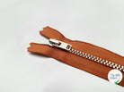 FERMETURE NON SÉPARABLE MÉTAL ARGENT COLORIS ORANGE 15CM - My Little Coupon - tissu - coudre