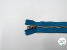 FERMETURE NON SÉPARABLE MÉTAL COLORIS BLEU CANARD 12CM - My Little Coupon - tissu - coudre