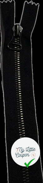 FERMETURE NON SÉPARABLE NOIR 25cm - My Little Coupon