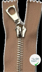 FERMETURE NON SÉPARABLE NOISETTE 20cm - My Little Coupon
