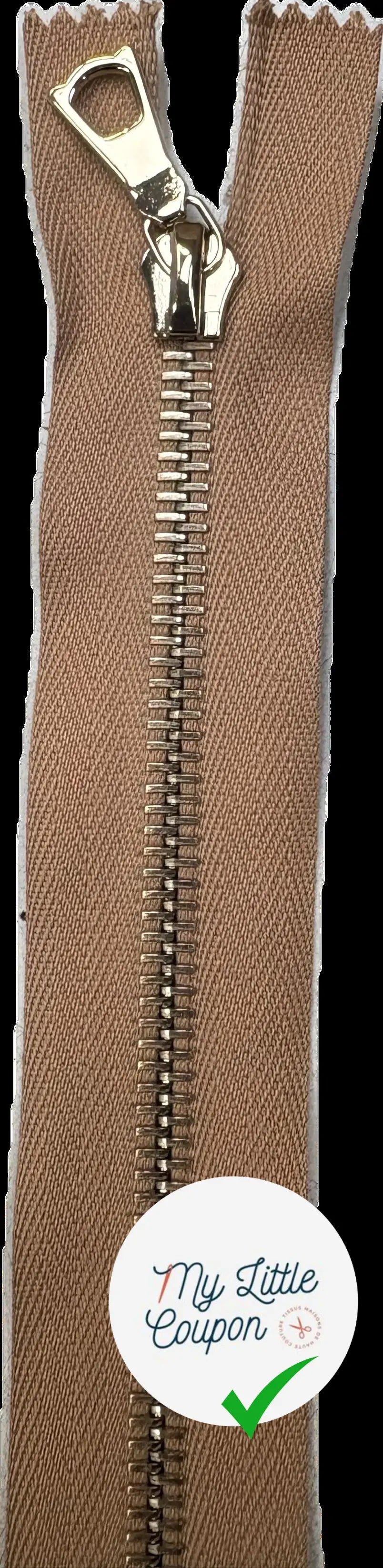 FERMETURE NON SÉPARABLE NOISETTE 20cm - My Little Coupon