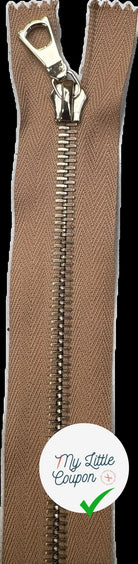 FERMETURE NON SÉPARABLE NOISETTE 20cm - My Little Coupon