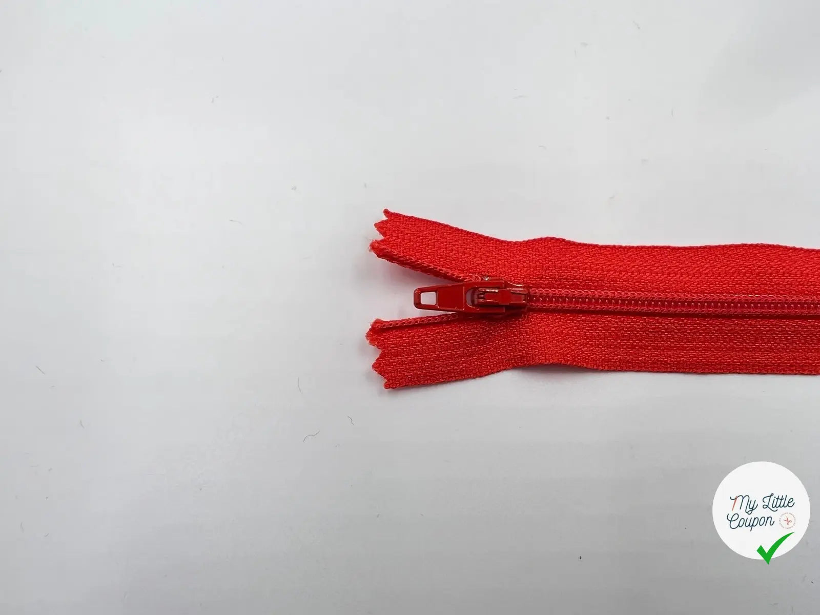 FERMETURE NON SÉPARABLE POLYESTER COLORIS ORANGE VIF 10CM - My Little Coupon - tissu - coudre