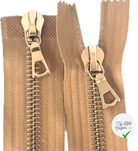 FERMETURE RIRI MÉTAL DORÉ DOUBLE VOIES  100CM M8 CAMEL - My Little Coupon