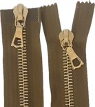 FERMETURE RIRI MÉTAL DORÉ DOUBLE VOIES  80CM M8 KAKI CLAIR - My Little Coupon