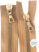 FERMETURE RIRI MÉTAL DORÉ DOUBLE VOIES  90CM M8 CAMEL - My Little Coupon