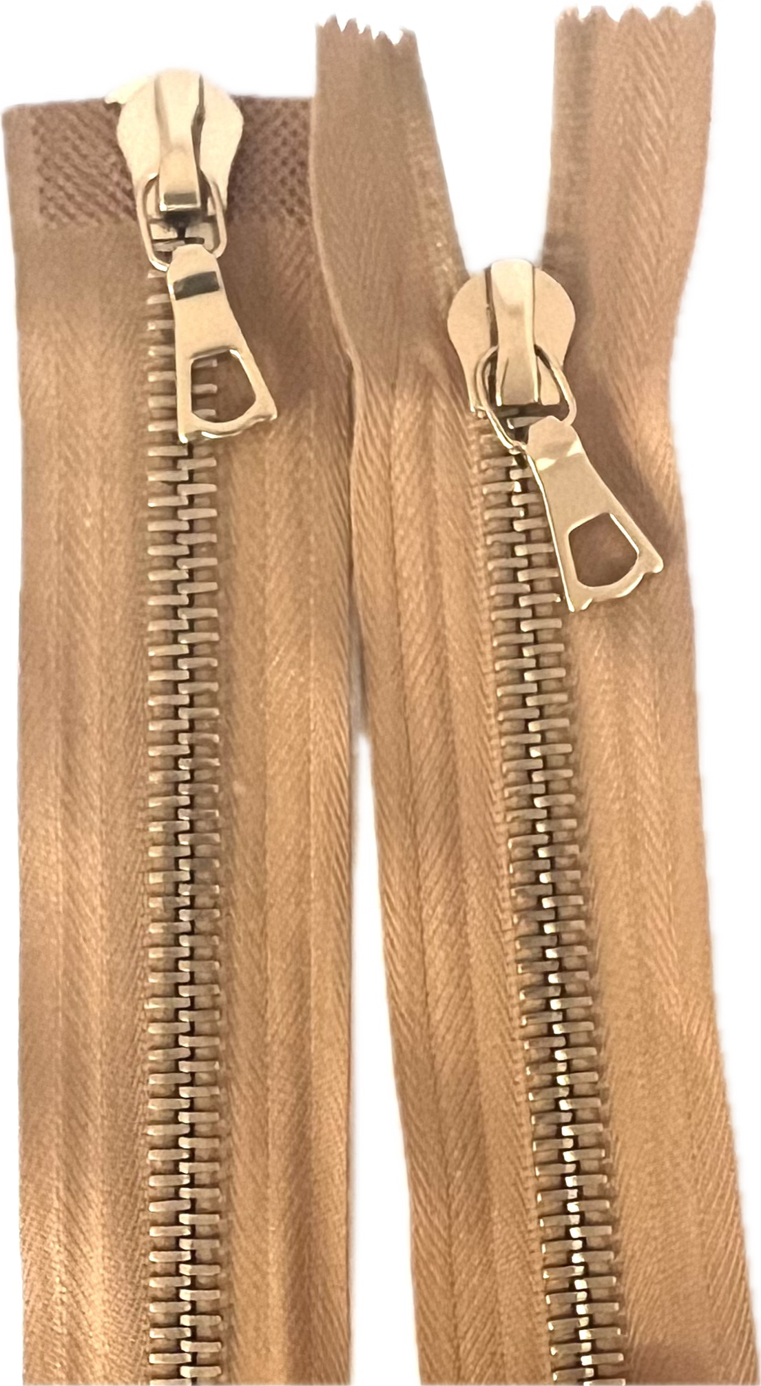 FERMETURE RIRI MÉTAL DORÉ DOUBLE VOIES  90CM M8 CAMEL - My Little Coupon